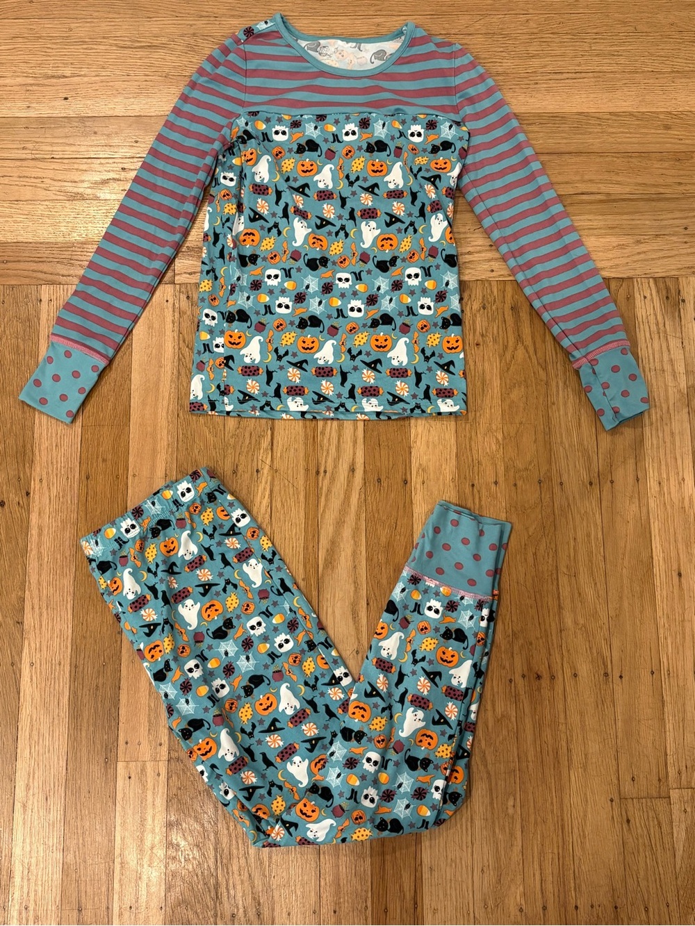 NWOT Matilda Jane Halloween Ghost & Pumpkin Pajama Set
